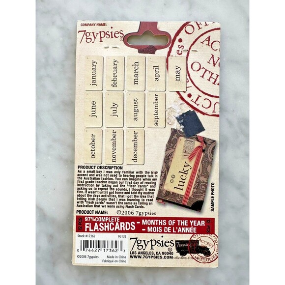 NEW Lot of 4 Scrapbook Embellishments & Clips- Christmas Winter & Months of Year - Picture 9 of 15